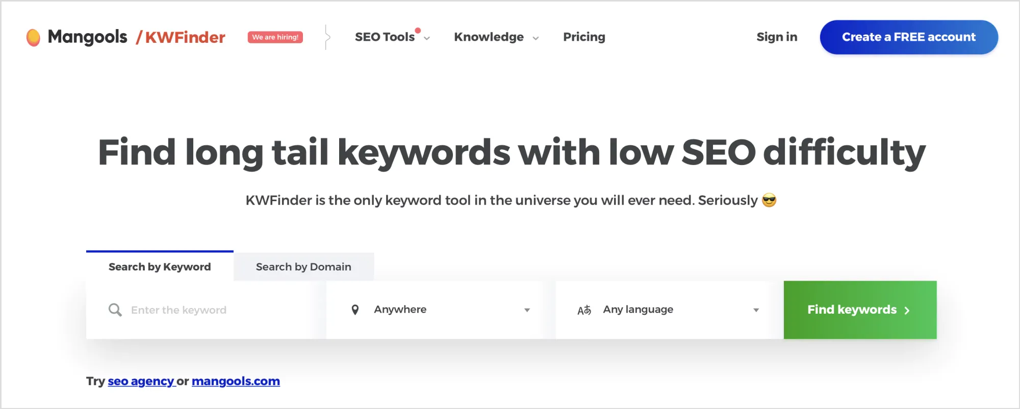 KWFinder: SEO Tools Gratis untuk Riset Keyword