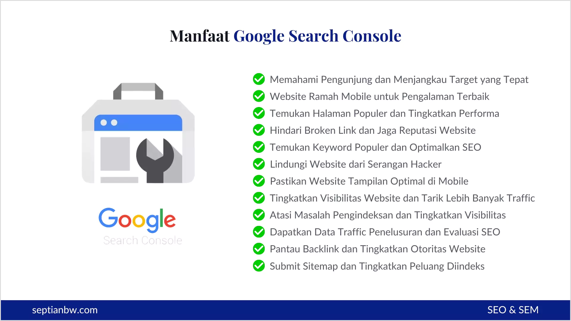 Manfaat Google Search Console