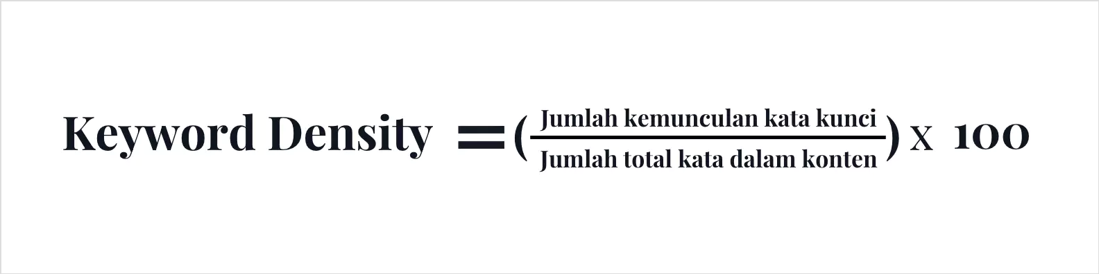 Rumus Keyword Density pada Artikel