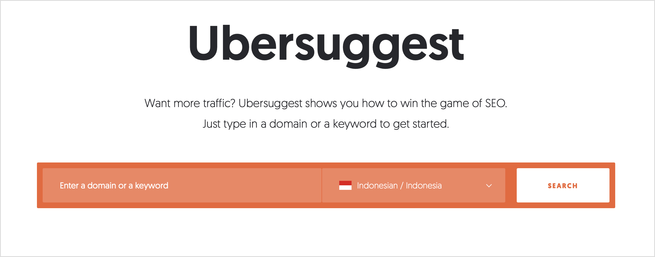 Menggunakan Ubersuggest