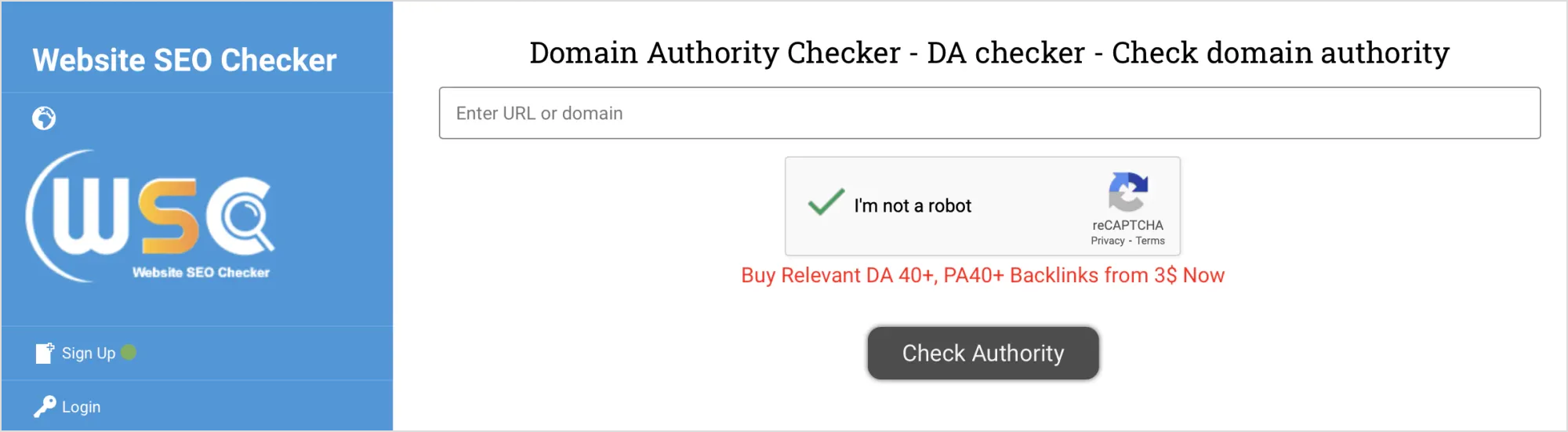 Tools Cek Domain Authority Website SEOChecker