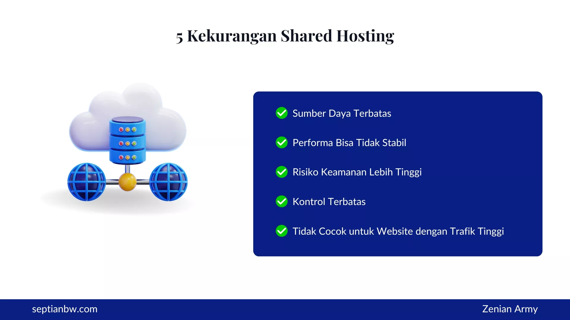 Kekurangan Shared Hosting