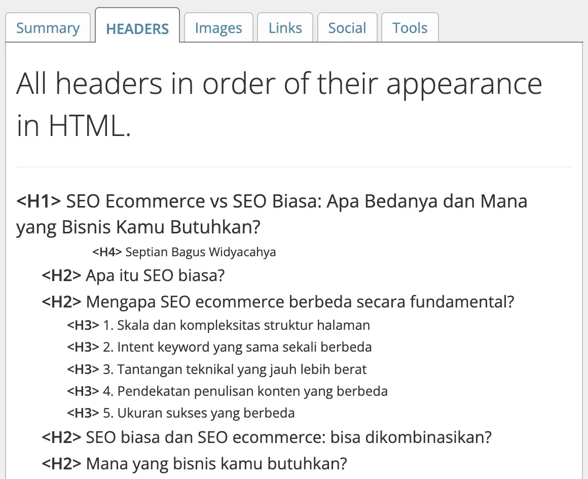 Gunakan Struktur Website yang Baik