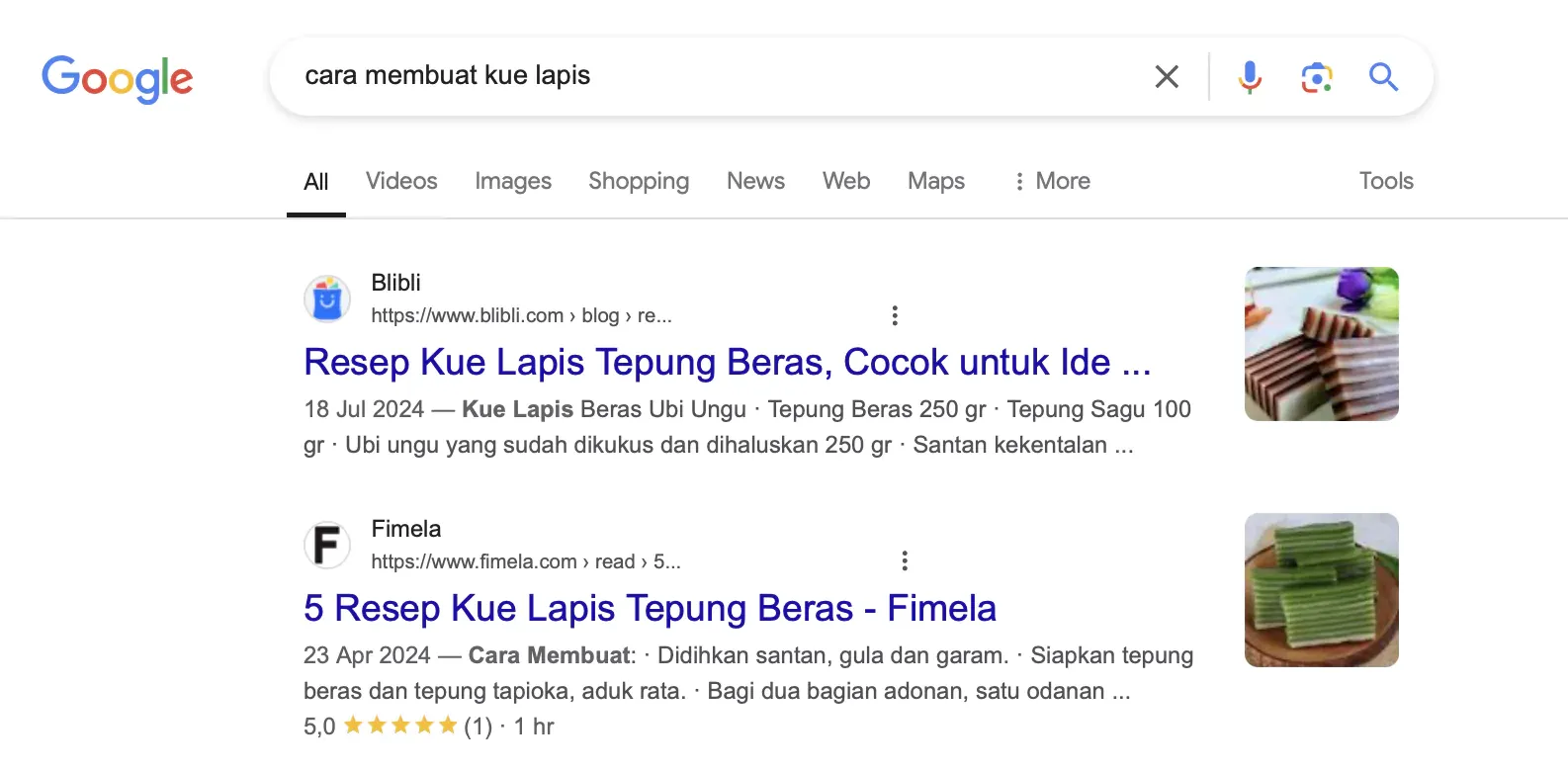 Lihat Kata yang di-bold di SERP