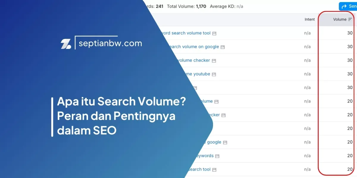 Apa itu Search Volume? Peran dan Pentingnya dalam SEO