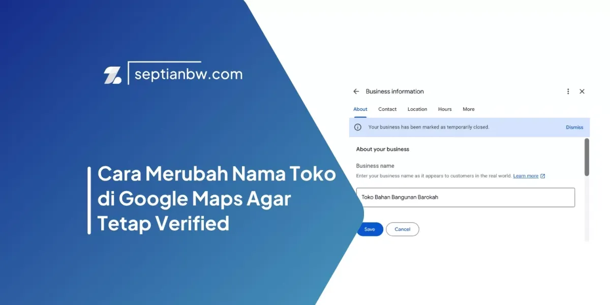 Cara Merubah Nama Toko di Google Maps Agar Tetap Verified