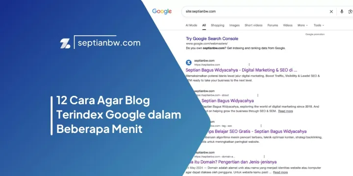 12 Cara Agar Blog Terindex Google dalam Beberapa Menit