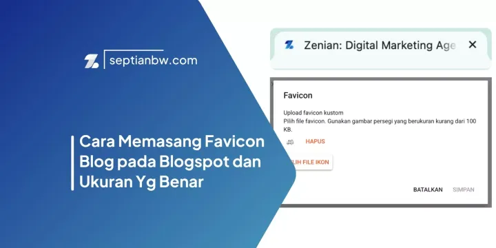 Cara Memasang Favicon Blog pada Blogspot dan Ukuran Yg Benar